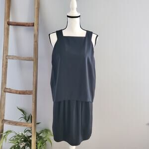 Red Valentino Black Sleeveless Overlay Dress Size 8